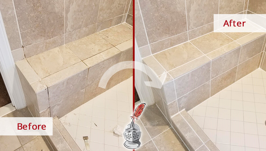 Picture Showing The Results of Our Grout Sealing in Milford, NJ