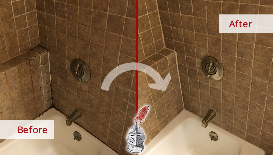 Shower Before and After Our Grout Cleaning Services in Doylestown, PA