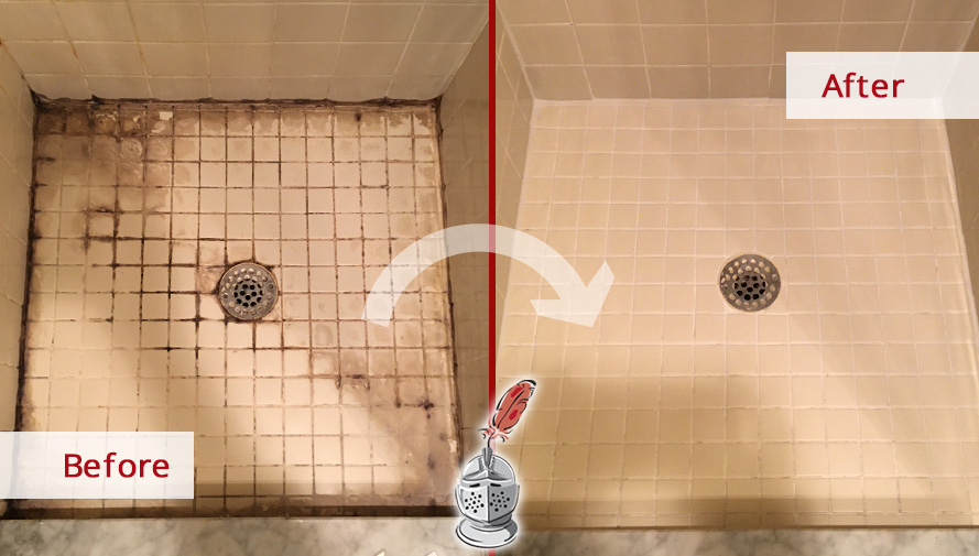 Shower Floor Restored by Our Professional Tile and Grout Cleaners in Flemington, NJ
