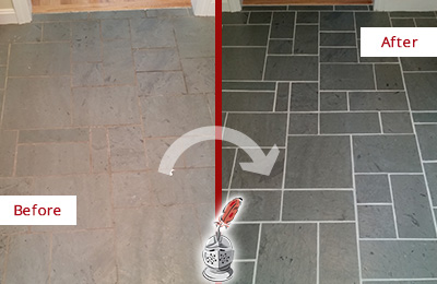 Residential Slate Cleaning And Sealing Sir Grout Bucks