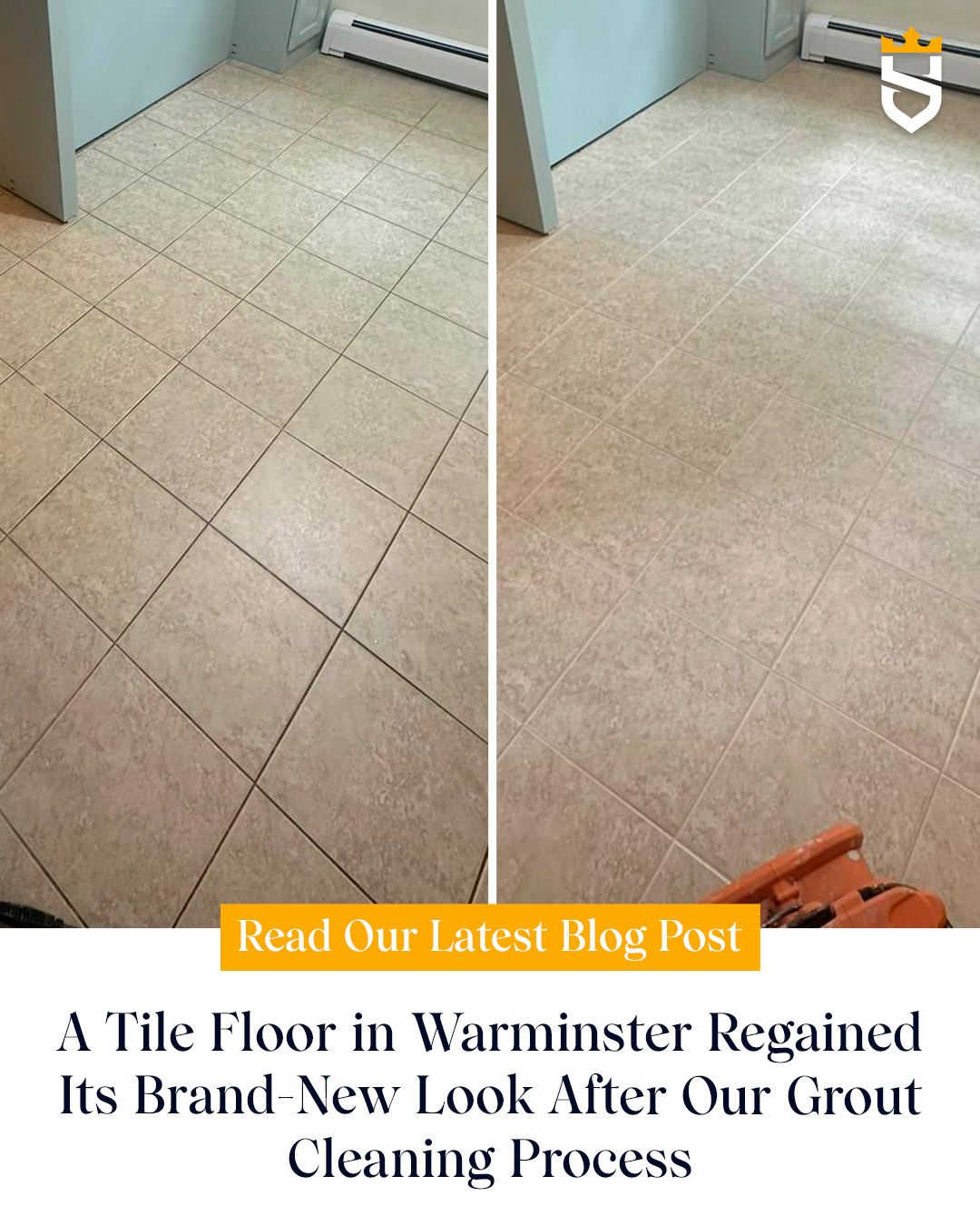 A Tile Floor in Warminster Regained Its Brand-New Look After Our Grout Cleaning Process