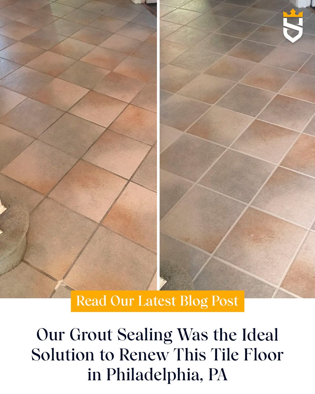 Our Grout Sealing Was the Ideal Solution to Renew This Tile Floor in Philadelphia, PA